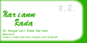 mariann rada business card